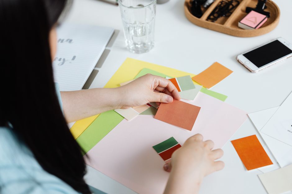 Brand identity is mood, type, and colour before it's a logo - the questionnaire is where that brief starts. Photo by Kaboompics.