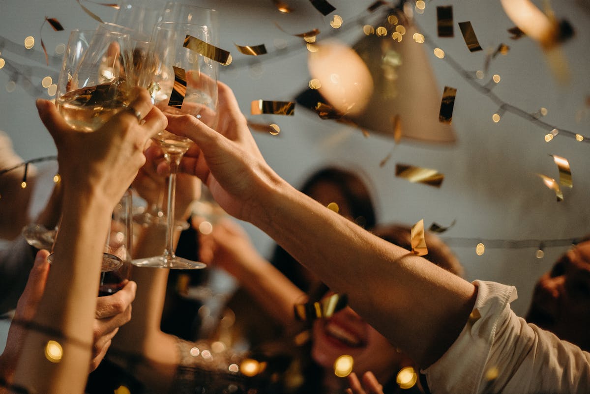 The best video booth messages happen when guests are relaxed - late reception, a few drinks in. Photo by cottonbro studio.