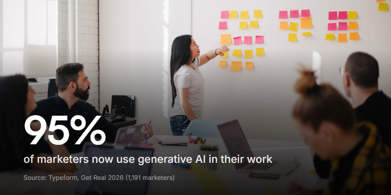 Nearly all marketers now reach for AI to make content, which is why prompt-to-quiz tools have taken off so fast